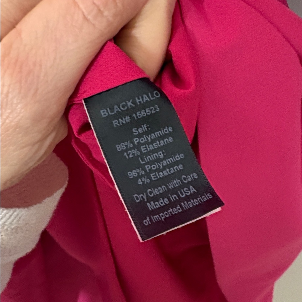 Black Halo Ivana Sheath Dress Hot Pink Size 10 - Picture 4 of 5